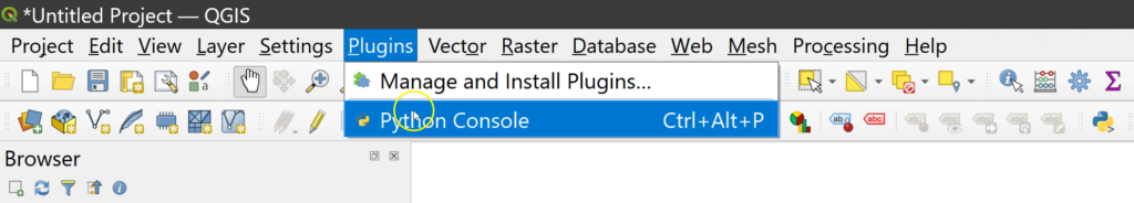 QGIS-Python Console